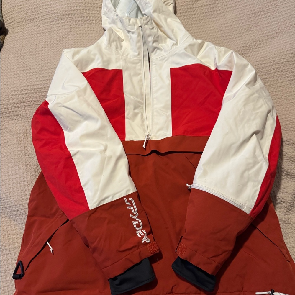 Spyder Red and White Ski Jacket